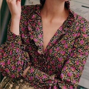 Sezane Chlo Shirt Woodland Flowers